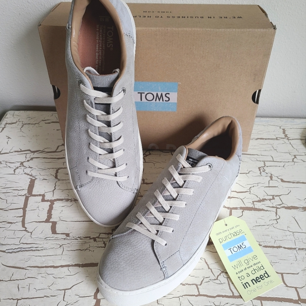 NEW TOMS 10 Lenox Drizzle Grey Nubuck - Picture 1 of 6